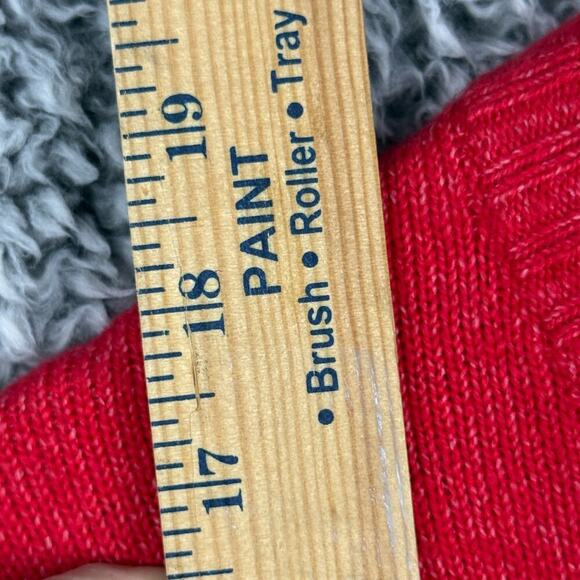 Abound Cropped Sweater Red Women's Size XX Small Soft Boxy Oversized Cozy - Picture 8 of 10